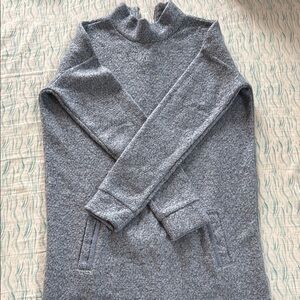 Cozy Grayish Blue Mock Neck Sweater
